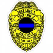 Custom Thin Blue Line Badge - Sticker