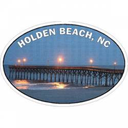 Holden Beach, NC Pier - Oval Sticker
