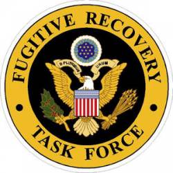 Fugitive Recovery Task Force Gold Seal - Sticker