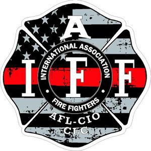 Thin Red Line White IAFF International Association Firefighters ...