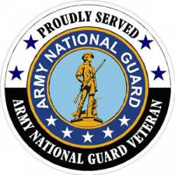 Proudly Served United States Army National Guard Veteran - Sticker