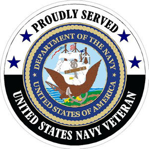 Proudly Served United States Navy Veteran - Sticker at Sticker Shoppe