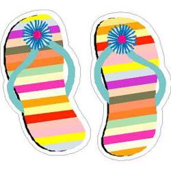 Rainbow Flip Flops - Vinyl Sticker