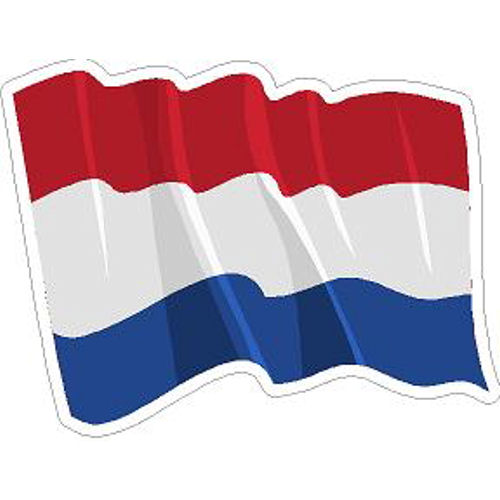 France Wavy Flag - Vinyl Sticker at Sticker Shoppe