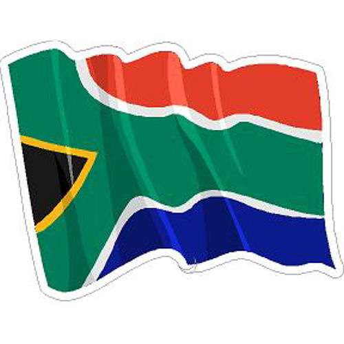 South Africa Wavy Flag Vinyl Sticker At Sticker Shoppe 7755