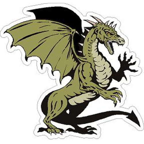 Green Dragon - Vinyl Sticker at Sticker Shoppe