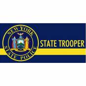 New York State Police State Trooper Banner - Vinyl Sticker