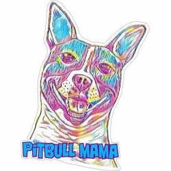 Pitbull Mama Rainbow - Vinyl Sticker
