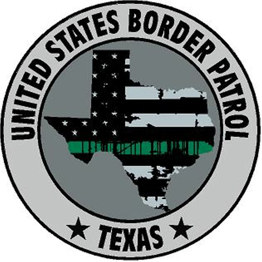 Texas Thin Green Line United States Border Patrol Gray - Vinyl Sticker