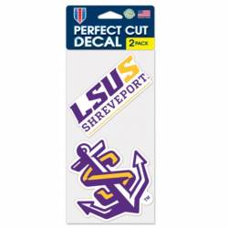 Louisiana State University Shreveport Pilots - Set of Two 4x4 Die Cut Decals
