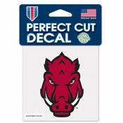 University Of Arkansas Razorbacks Head Logo - 4x4 Die Cut Decal