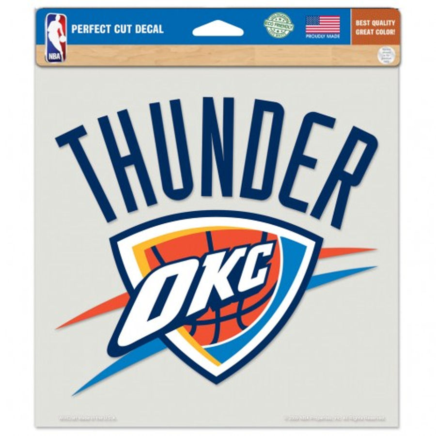 Oklahoma City Thunder - 8x8 Full Color Die Cut Decal at Sticker Shoppe