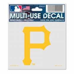 PITTSBURGH PIRATES LOGO CAR DECAL VINYL STICKER WHITE 3