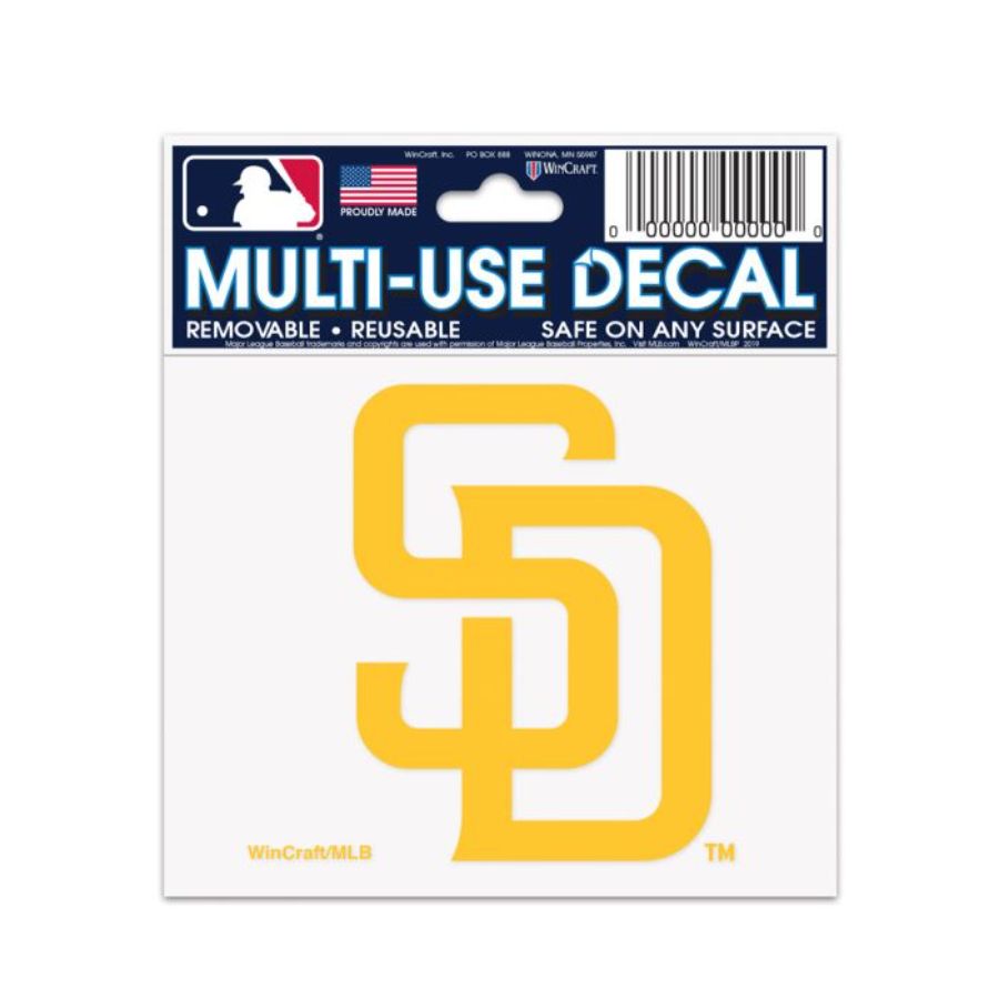 San Diego Padres Yellow - 3x4 Multi Use Decal at Sticker Shoppe