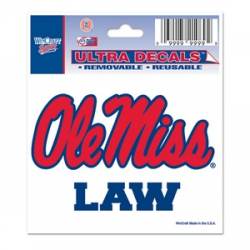 University Of Mississippi Ole Miss Rebels Law - 3x4 Ultra Decal