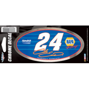 Chase Elliot #24 Napa Racing - 3x7 Oval Chrome Decal at Sticker Shoppe