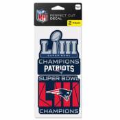 New England Patriots 6 Time Super Bowl Champions - Die Cut Vinyl Sticker