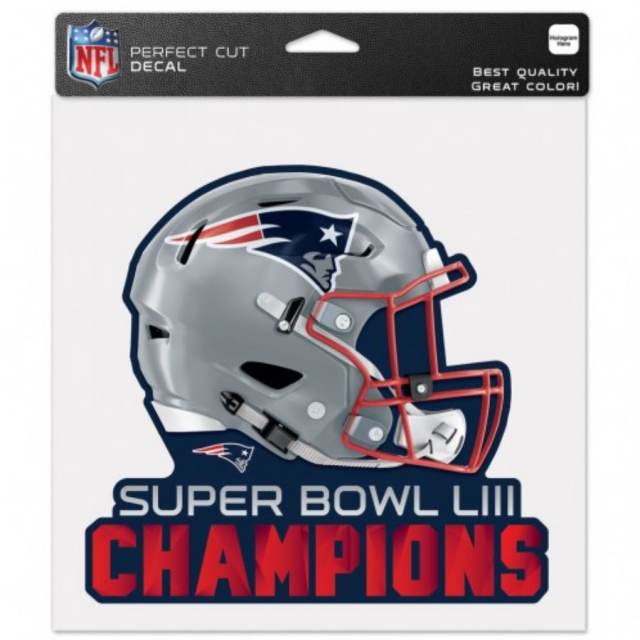 WinCraft New England Patriots Super Bowl LIII Champions 8'' x Perfect Cut Decal