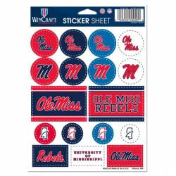 University Of Mississippi Ole Miss Rebels - 5x7 Sticker Sheet