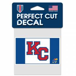 University Of Kansas Jayhawks Flag Logo - 4x4 Die Cut Decal