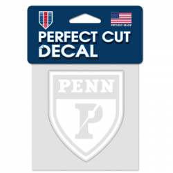 University Of Pennsylvania Penn Quakers Logo - 4x4 White Die Cut Decal