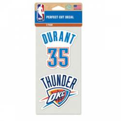 Kevin Durant #35 Oklahoma City Thunder - Set of Two 4x4 Die Cut Decals