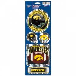 University Of Iowa Hawkeyes Football - Prismatic Decal Set