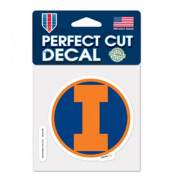 University Of Illinois Fighting Illini Retro - 4x4 Die Cut Decal