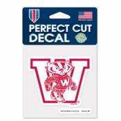 University Of Wisconsin Badgers Retro - 4x4 Die Cut Decal