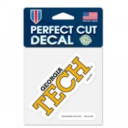 Georgia Tech Yellow Jackets Retro - 4x4 Die Cut Decal