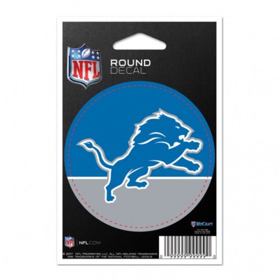 Detroit Lions - 3x3 Round Vinyl Sticker at Sticker Shoppe