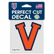 University Of Virginia Cavaliers Retro V Logo - 4x4 Die Cut Decal