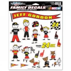 Jeff Gordon #24 - 8.5x11 Family Sticker Sheet