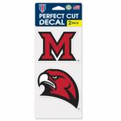 Miami University Redhawks - Set of Two 4x4 Die Cut Decals