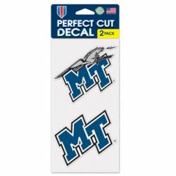 Middle Tennessee State University Blue Raiders - Set of Two 4x4 Die Cut Decals