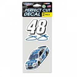 Jimmie Johnson #48 - Set of Two 4x4 Die Cut Decals