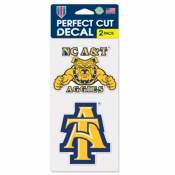 North Carolina A&T University Aggies - Set of Two 4x4 Die Cut Decals