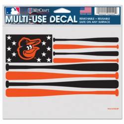 Baltimore Orioles Baseball Bat Flag - 5x6 Ultra Decal