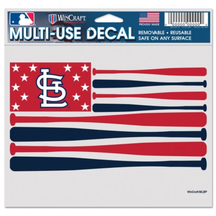 St. Louis Cardinals Baseball Bat Flag - 5x6 Ultra Decal at Sticker Shoppe