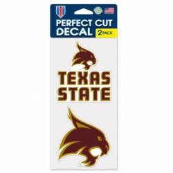 Texas State University Bobcats - Set of Two 4x4 Die Cut Decals