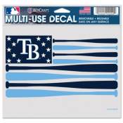 Tampa Bay Rays Baseball Bat Flag - 5x6 Ultra Decal