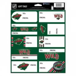 Minnesota Wild - Sheet of 10 Gift Tag Labels