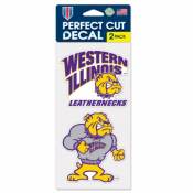 Western Illinois University Leathernecks - Set of Two 4x4 Die Cut Decals