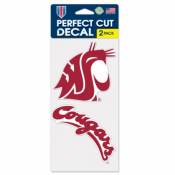 Washington State University Cougars - Set of Two 4x4 Die Cut Decals