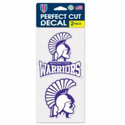 Winona State University Warriors - Set of Two 4x4 Die Cut Decals