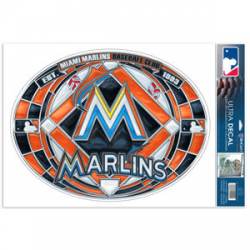 Miami Marlins - Stained Glass 11x17 Ultra Decal