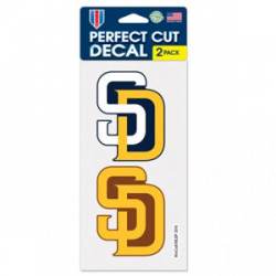 San Diego Padres - Set of Two 4x4 Die Cut Decals