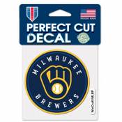 Milwaukee Brewers 2020 Round Logo - 4x4 Die Cut Decal