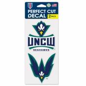 University Of North Carolina Wilmington Seahawks - Set of Two 4x4 Die Cut Decals