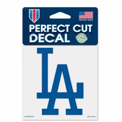 Los Angeles Dodgers Blue On White Logo - 4x4 Die Cut Decal
